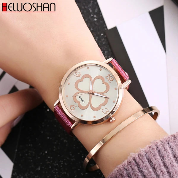 

2019 Fashion Watch For Women Romantic Quartz Watch Ladies PU Leather Wristatches Gift Montre Femme Bayan Kol Saati Relojes Mujer