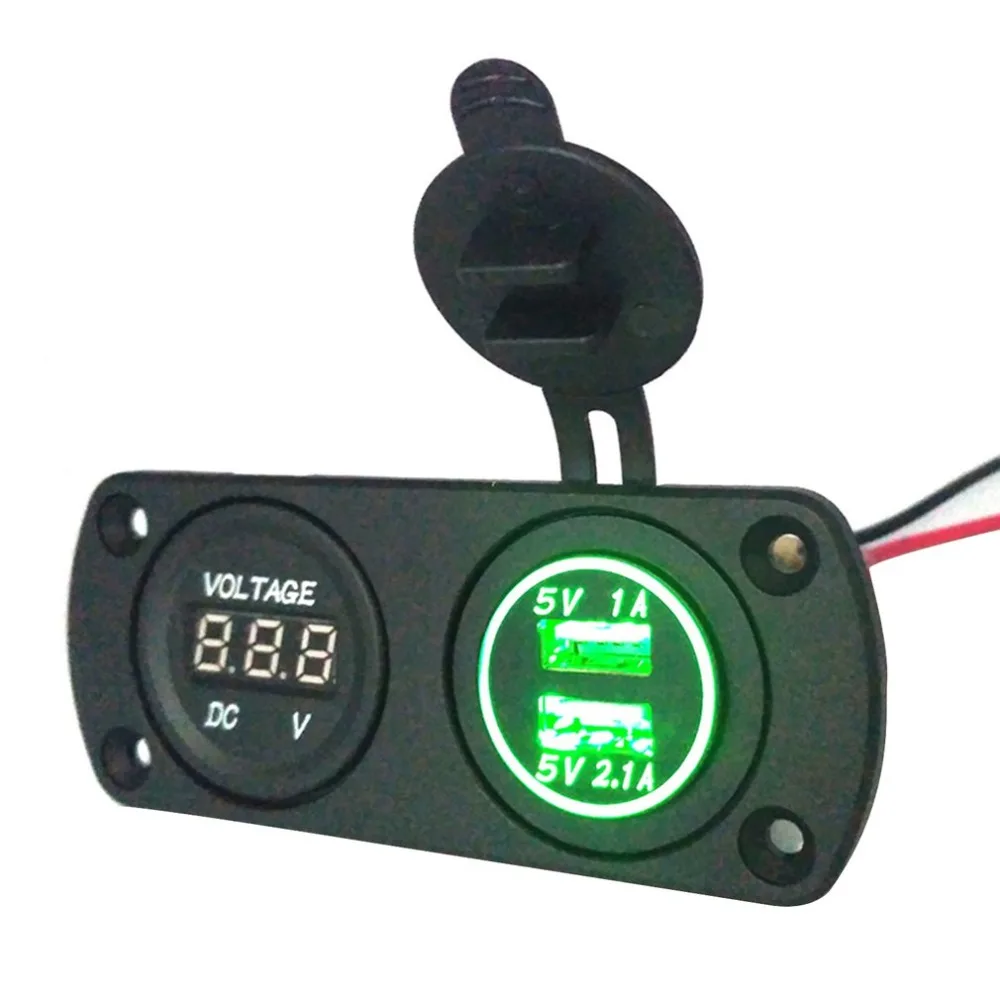 Двойной USB авто розетка для автомобильного прикуривателя разветвитель 3.1A адаптер питания зарядное устройство для мобильного телефона цифровой вольтметр дисплей