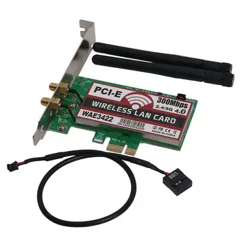 

Network Card, Bluetooth 4.0 Dual-Band 2G/5G 300Mbps Pci-E Pci Express Wae3422 Network Card Wlan Wifi Adapter