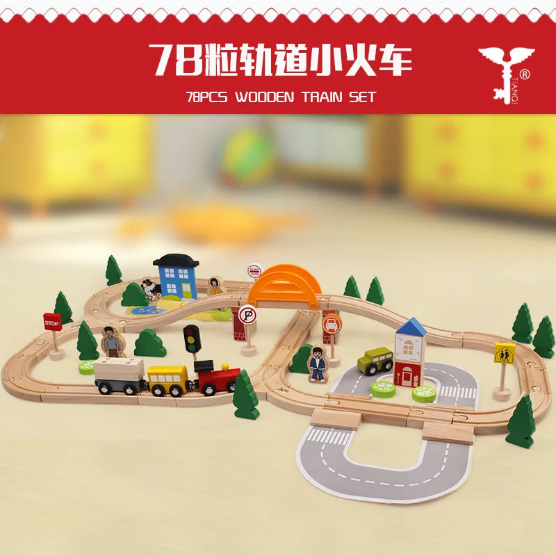 

Apocalypse 78 Pieces Wooden Camera Track Toy Track Train Educational Assembled to Build Compatible E-Bike Camera Track