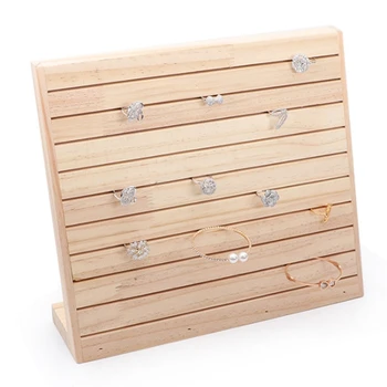 

Log Ring Stand Solid Wood Ring Display Tray Jewelry Stand Jewelry Display Cabinet Wooden Business Card Display Shelf
