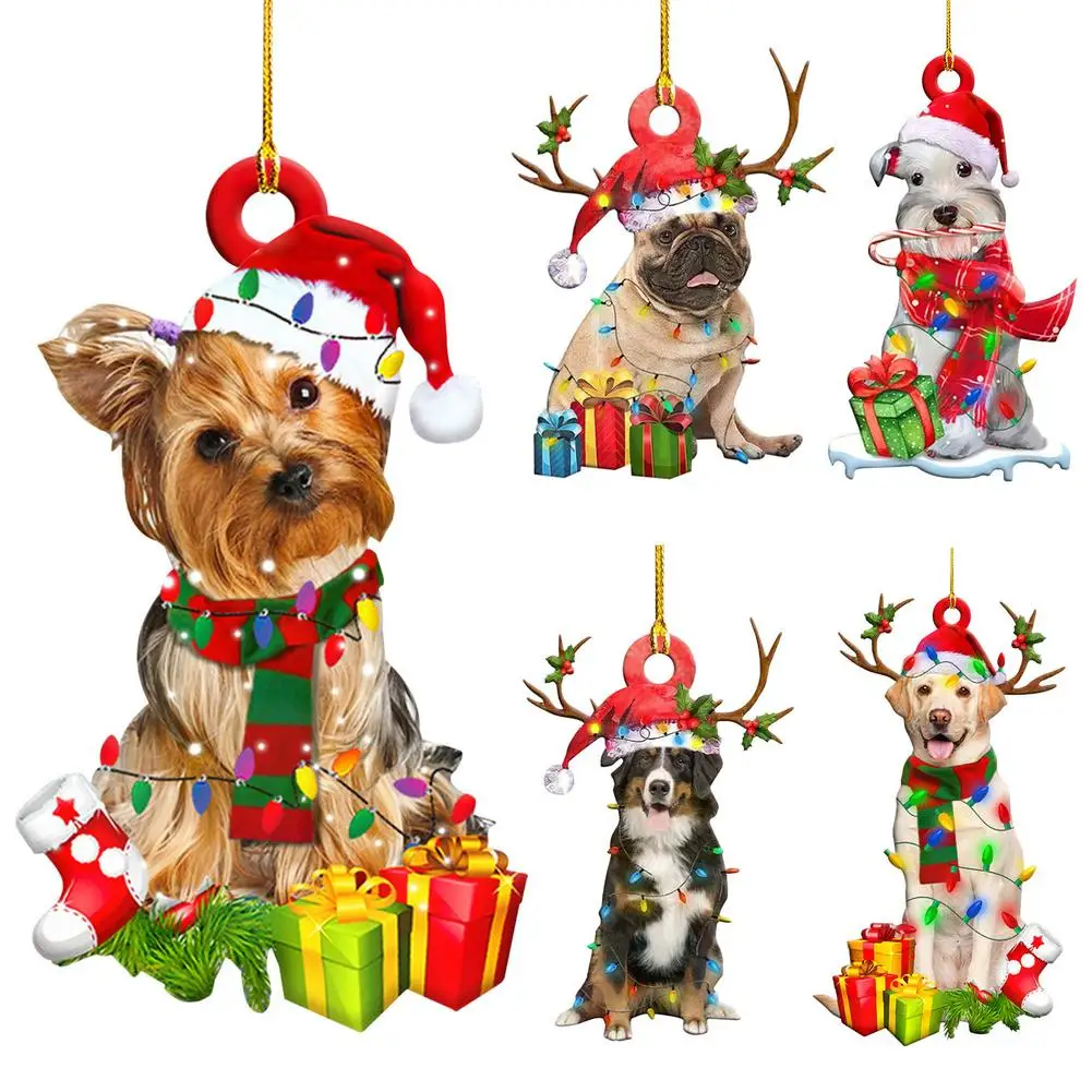 Merry Christmas And Happy New Year 2022 With Animals Christmas Dog Door Wooden Hanging Pendant Merry Christmas Decoration For  Home 2021 Xmas Navidad Noel Gifts New Year 2022|Pendant & Drop Ornaments| -  Aliexpress