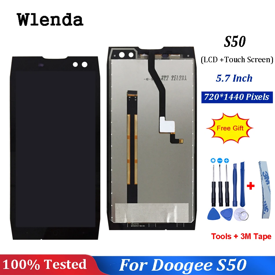 

5.7 Inch For Doogee S50 LCD Display+Touch Screen Assembly For Doogee S50 Mobile Phone Accessory With Free Tools