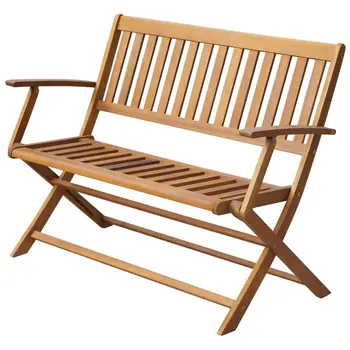 

vidaXL Folding Garden Bench 120 cm Solid Acacia Wood