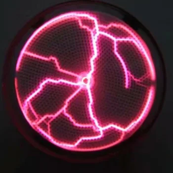 

Portable Battery Powered Disco Party Club Decor Colourful Sensor Lighting Plate 2.5 Inches Glass Plasma Disk Home Mini Pocket