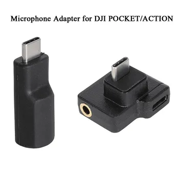 

New Mic Microphone Dual USB C to 3.5mm Adapter Audio External Mount for TRS Plug DJI Osmo Action/DJI OSMO Action Accessories Set