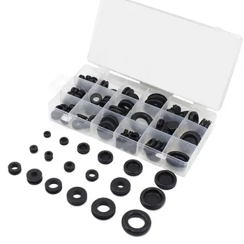 

125pcs Assortment Waterproof Sealing Protect Wire Set Plugs Cables Electrical Grommet Kit 18 Sizes Conductor Gasket Ring Rubber