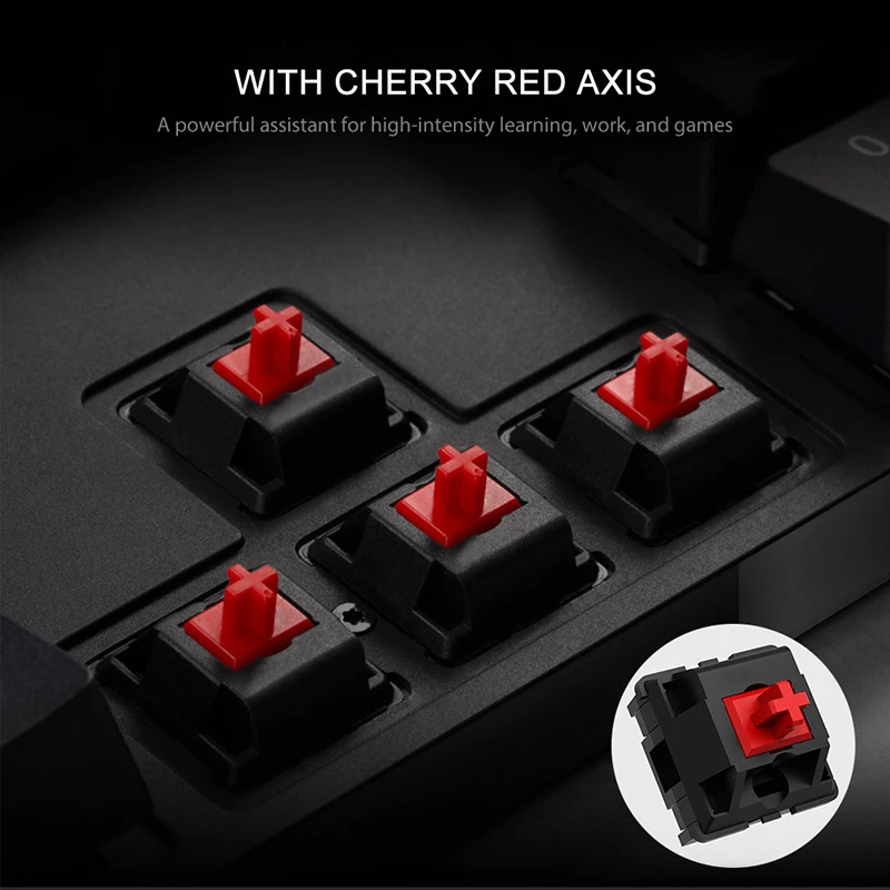 XIAOMI Keyboard HZJP01YM Cherry Red Switch 104 Keys PBT Keycap USB Wired Mechanical Gaming Keyboard