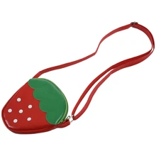 Модная детская сумка-мессенджер через плечо для принцессы, сумочка для девочек, клубника