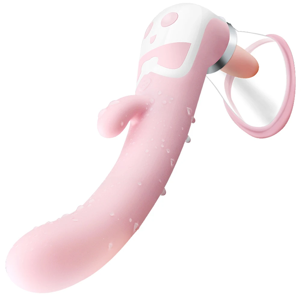 New Clitoris Stimulator Tongue Vibrating Sucking Vibrator Blowjob Nipple Sucking Dildo Sex Toys for Women Oral Licking Vagina 1