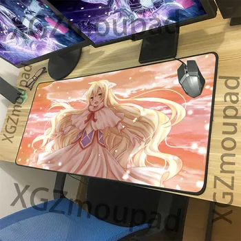

XGZ cute mouse pad anime loli girl table mat big mouse pad exquisite black seam fairy tail mouse pad rubber non-slip Dota Csgo b