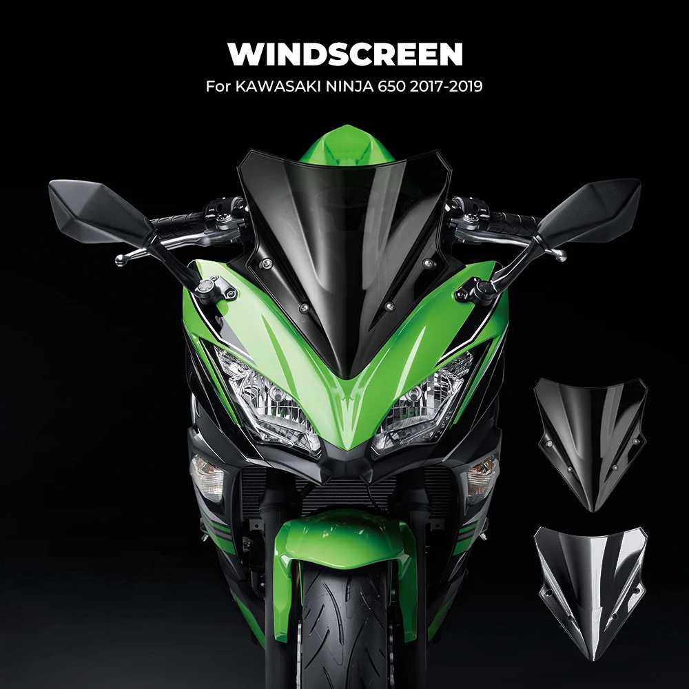 Indføre mikro Ødelæggelse Windshield Kawasaki Ninja 650 Ninja650 Windscreen Wind Kit - AliExpress