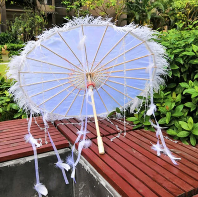 Chinese Silk Umbrella Anime Women Photography Cos Prop Antique Dance  Tassels Umbrella Transparent Japan Paper Wedding Parasol - AliExpress