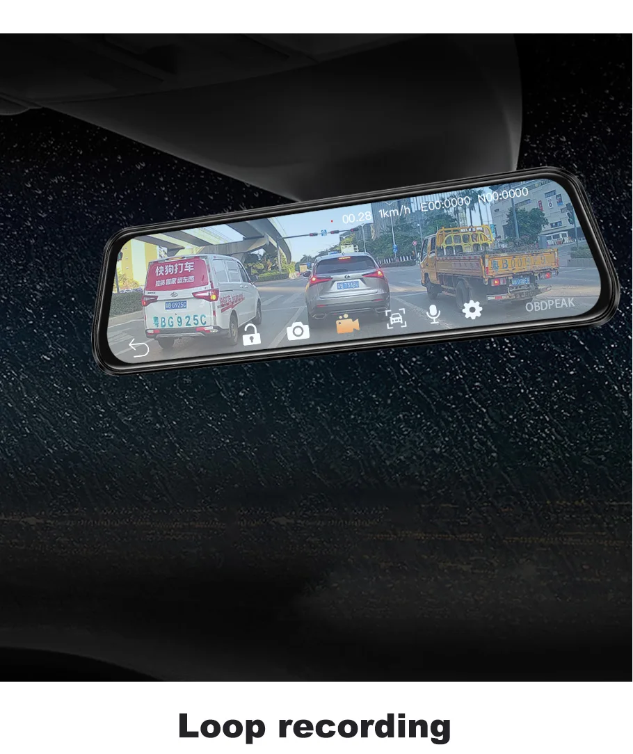 10 inch IPS 4G Sim Car GPS Navigator Android 8.1 DVR Mirror DVRFHD 1080P Video Recorder Dash Cam Rearview Mirror ADAS DVR Camera car navigation system