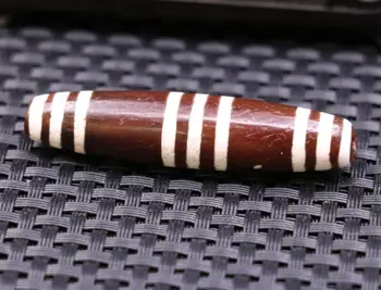 

Rare Magic Tibetan Old red Agate 9 stripe dZi Bead Amulet 56mm Pendant