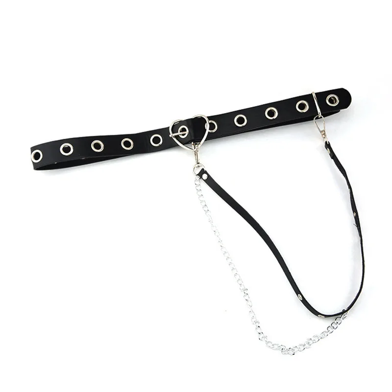 

Hip Hop Rock Punk Gothic Style Waist Chain Belt Women Fashion Heart Shape Metal Buckle Jeans Pant Pin Eyelet Waistband Accessory