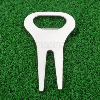 

New Portable Zinc Alloy Golf Divot Pitch Tool Groove Cleaner Repair Cleaning Tools Silver Golf Accessories Golfer Gift 1pc