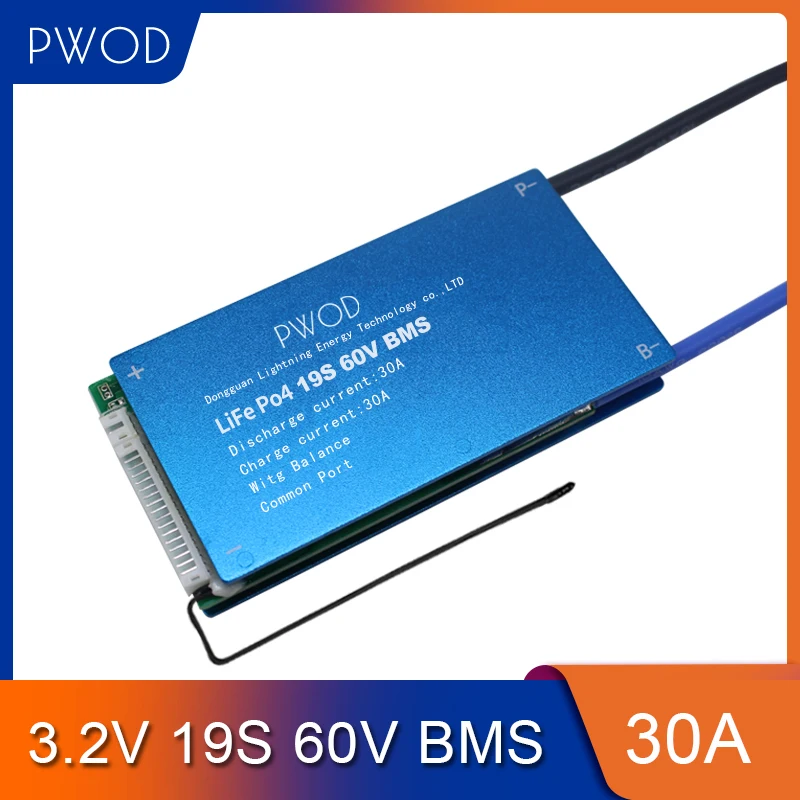 3 2 v LifePO4 BMS 19S 60V 30A 40A 50A 60A PCM/PCB/BMS LiFePO4 Защитная плата LiNCM LMO Li po 18650 аккумулятор с