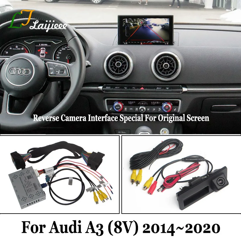 

Для Audi A3 8V 2014 To 2017 2018 2019 2020 оригинальный имитационный экран и HD экран нет необходимости кодирования HD заднего вида резервная камера заднего вида