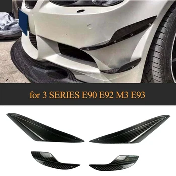 

ForBMW E90 E92 E93 M3 2005-2012 Carbon Fiber Front Bumper Splitters Spoiler Canard Fins Trim 4Pcs/Set
