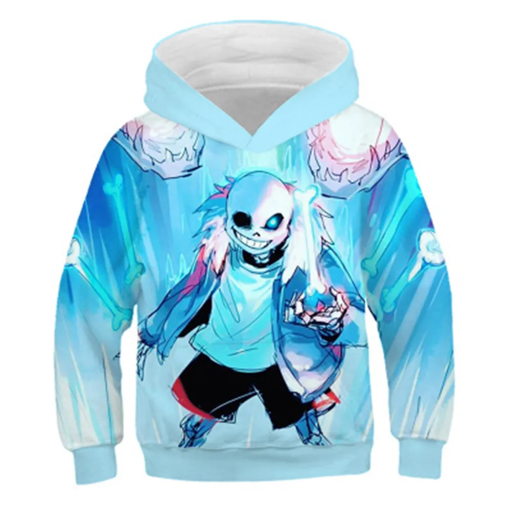 Новые детские толстовки с мультяшным принтом undertale sans свитшот детский пуловер
