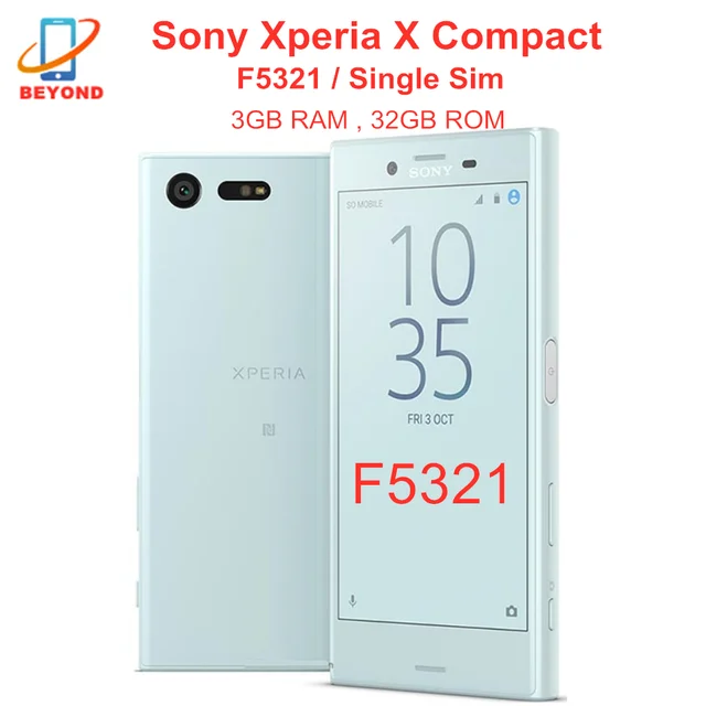 Sony Xperia X Compact F5321 Global Version NFC 4G LTE Mobile Phone 4.6" 3GB RAM 32GB ROM Original Hexa Core CellPhone 1