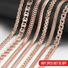 Womens Necklace Fashion Jewelry Foxtail Snail Weaving Hammered Link Chain 585 Rose Gold Color Necklace for Women 50/60cm LCN01 ► Photo 2/6