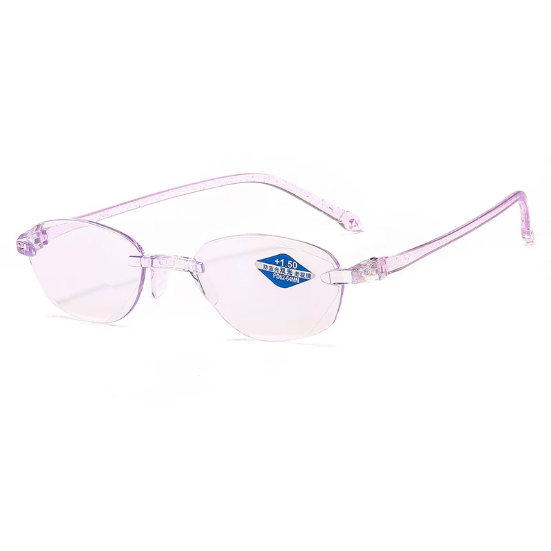 Бифокальные очки для чтения для мужчин и женщин, ультра-светильник, анти-синий светильник, линзы из смолы, очки с гипероией пресбиопии, многофункциональные очки - Цвет оправы: pink