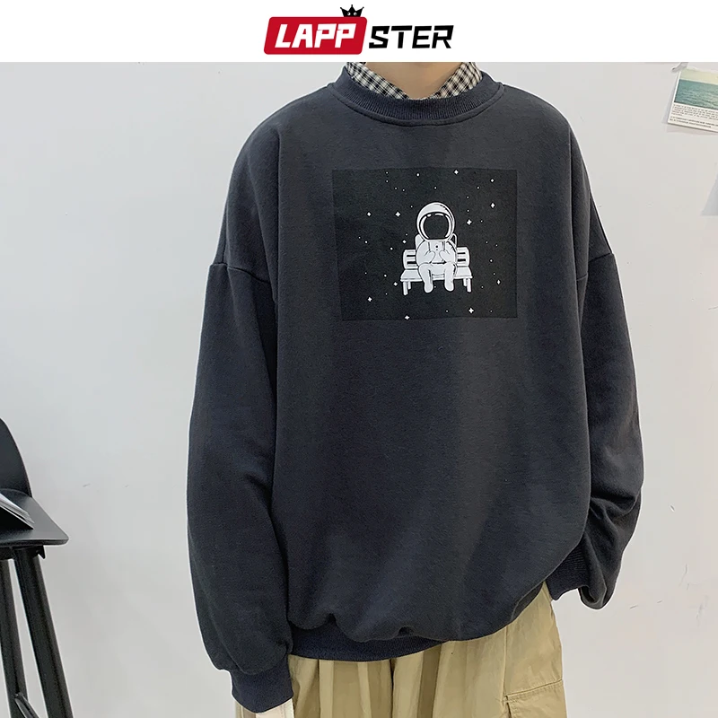 LAPPSTER Men Harajuku Astronaut Hoodies Sweatshirts 2020 New Spring Streetwear Mens Korean Kawaii Hoodie Man Oversized Clothing LAPPSTER Men Harajuku Astronaut Hoodies Sweatshirts 2020 New Spring Streetwear Mens Korean Kawaii Hoodie Man Oversized Clothing