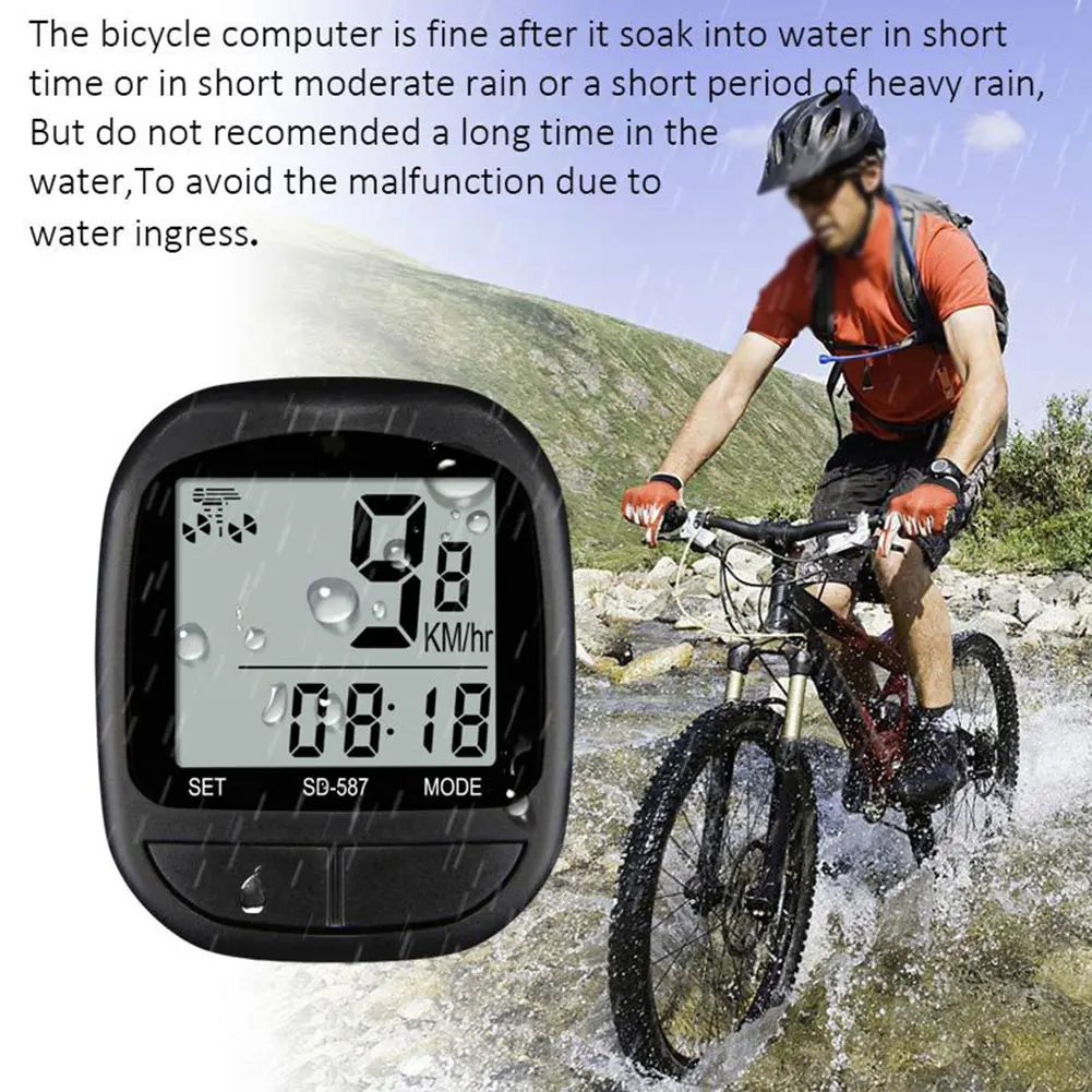 Waterproof Bicycle LCD Computer Speedometer Cycling Wired Stopwat Best Odom Z8Z1 