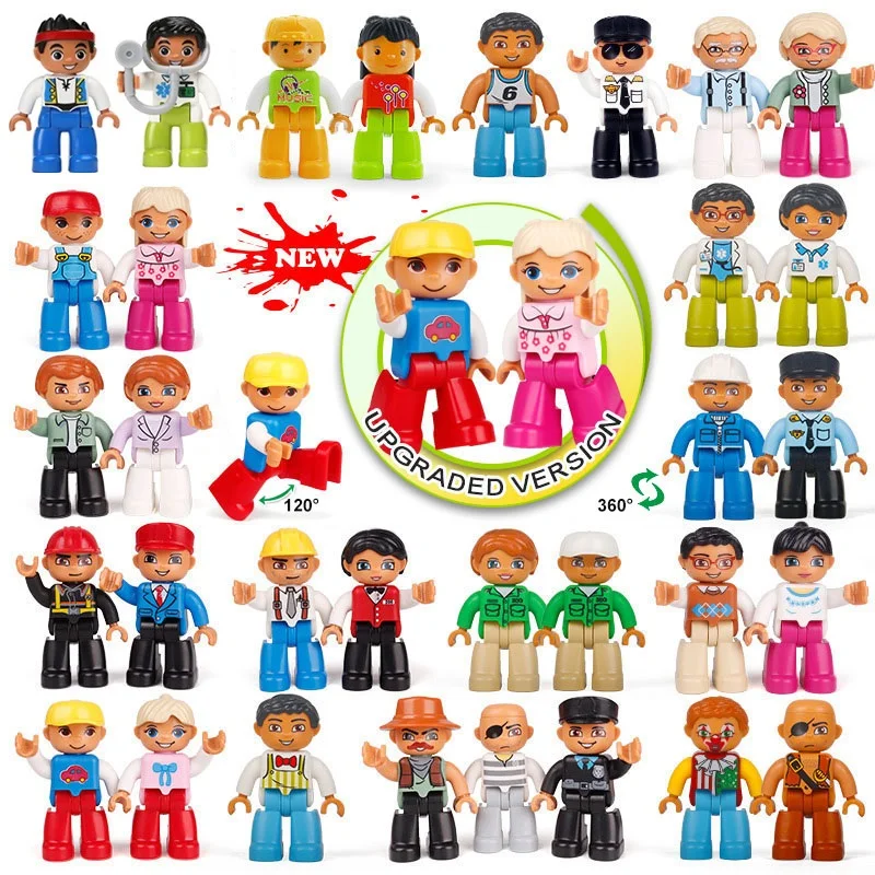 LEGOs Duplos Figures Building Blocks Action Figures Family Series Worker Police Bricks Compatible Legoing Duplos Blocks Kids Toy LEGOs Duplos Figures Building Blocks Action Figures Family Series Worker Police Bricks Compatible Legoing Duplos Blocks Kids Toy