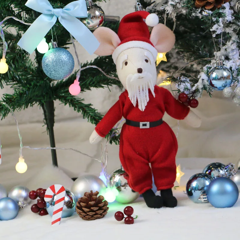 Рождественская елка игрушка кавайная плюшевая кукла мышь мягкие животные кукла Дети подарок на год Милые новогодние куклы