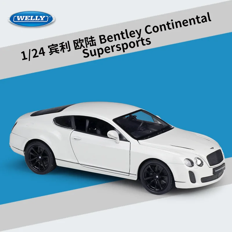 WELLY литая в масштабе 1:24 машинка Классическая Bentley Continental Supersports металлическая