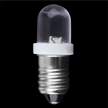 

Light weight 30mA Low power consumption E10 Socket LED Screw Base Indicator Bulb Cold White 24V DC Operating Voltage