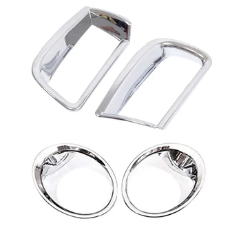 

ABS Chrome Front and Rear Fog Lights Cover Trim Decorative Frame for Toyota Land Cruiser Prado FJ150 2014-2016