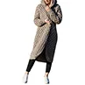 Горячая Мода женщин утолщаются вязаный свитер Кардиган Зимний теплый длинный с капюшоном пальто - Цвет: Grey