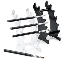 Prego caneta display stand maquiagem escova sobrancelha lápis prateleira de armazenamento manicure ferramenta fácil de instalar destacável(China)
