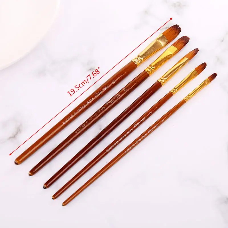 5 шт. кисти для рисования акварелью из нейлона|Кисти рисования| |