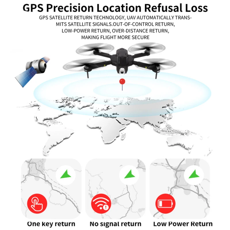 GPS Дрон Wi Fi FPV 4K Ultra HD ESC электрическая камера Квадрокоптер с оптическим потоком