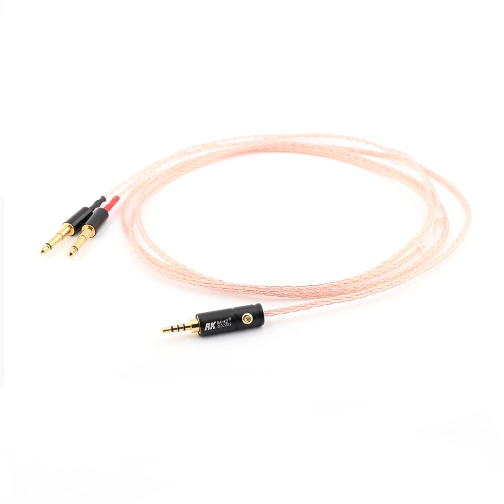 8cores Replacement Headphones Cable Audio Upgrade Cable For Meze 99 Classics Focal Elear Headphones Pure Copper Cable