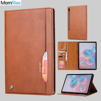 

For Samsung Galaxy Tab S6 T860 10.5 Case Wallet Suede Leather Card Stand Magnetic Folio SM-T860 Case Luxury Retro Flip Cover