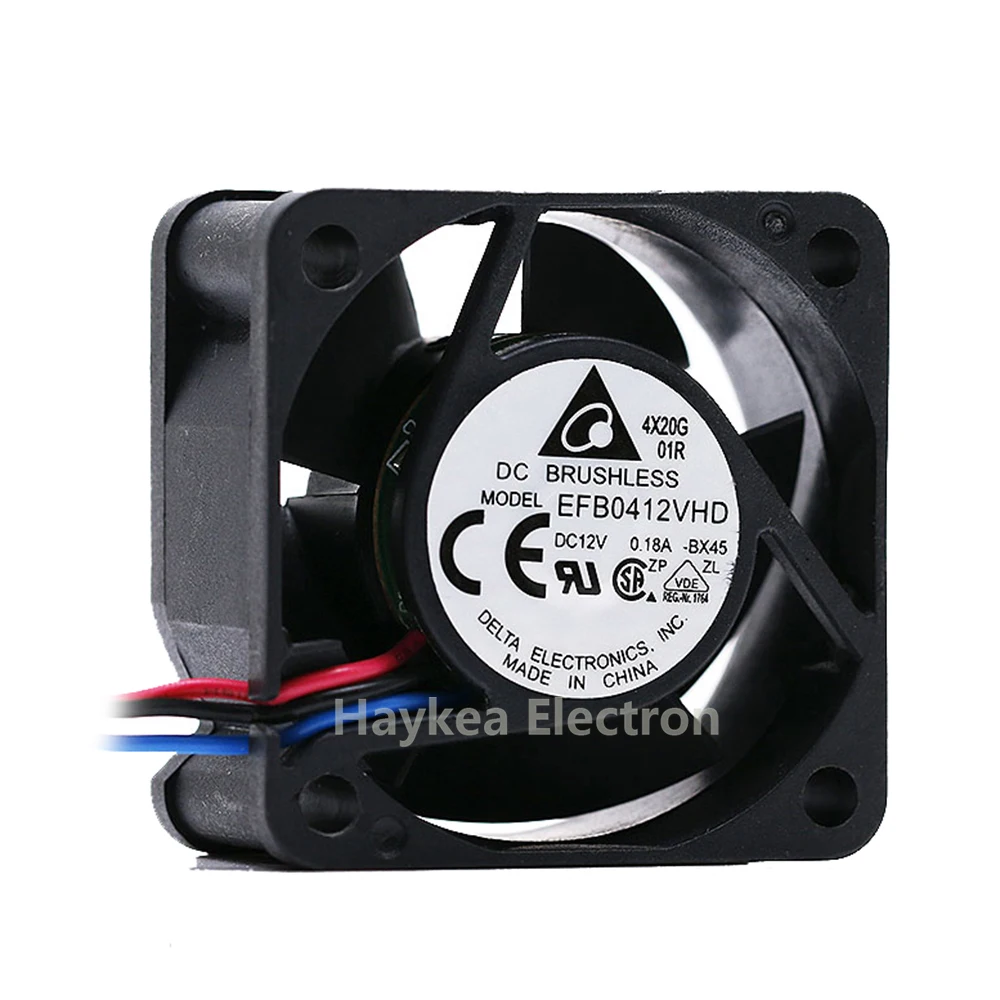 For delta efb0412vhd 40mm 4020 DC 12v 0 18a 4cm server inverter computer cpu axial blower 2