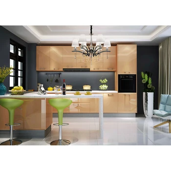 

modern lacquer finish uv panel door high gloss kitchen cabinet