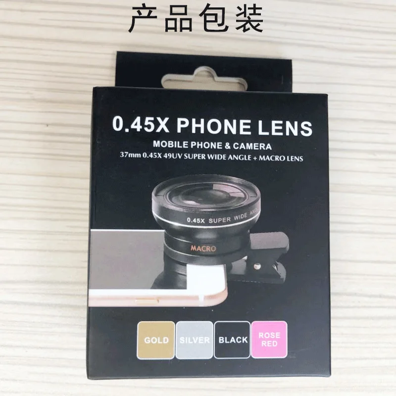 2 Functions Mobile Phone Lens 0.45X Wide Angle Len & 12.5X Macro HD Camera Lens Universal for iPhone 13pro max Android Phone2 Functions Mobile Phone Lens 0.45X Wide Angle Len & 12.5X Macro HD Camera Lens Universal for iPhone Android Phone wide lens for phone