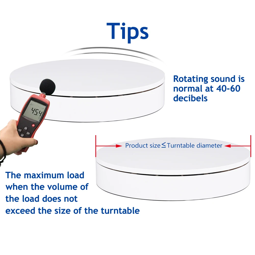 Description Picture 4 of itemHQ 32cm Remote Control 24-72 Seconds Speed 360D Rotation Electric Rotating Turntable 3D Scanning Photography Display Stand