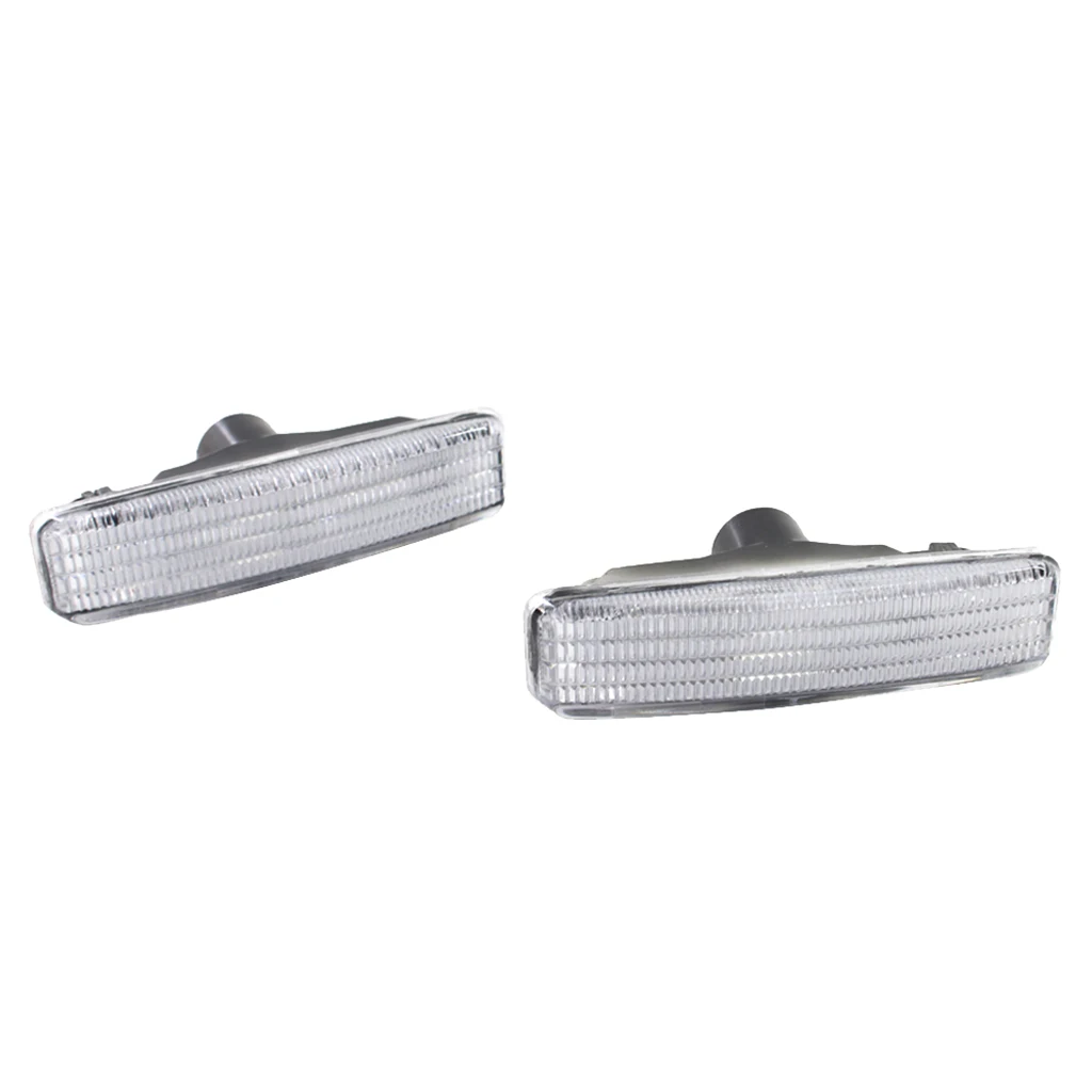 2 Pack Clear Side Marker  Lights White LED For BMW E39 5 SERIES
