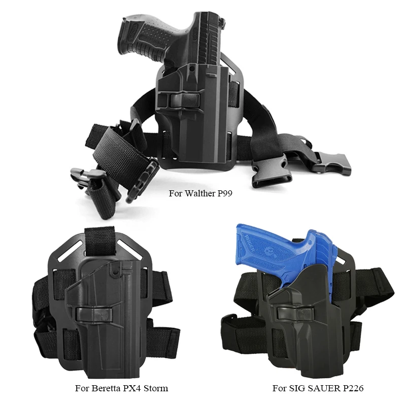 

Tactical Gun Leg Holsters Military Shooting Drop Thigh Holster for Walther P99/SIG SAUER P226/Beretta PX4 Storm Pistols Gun Case