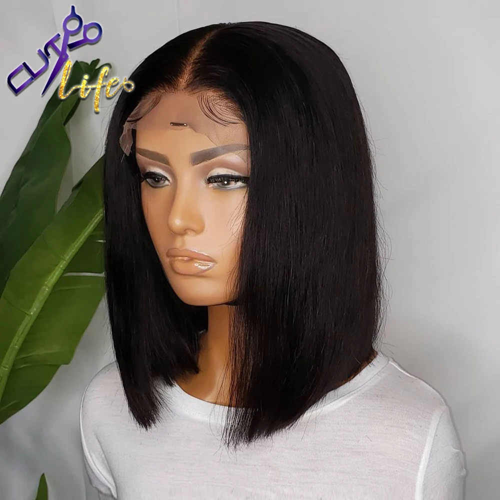 Straight Bob 13X4 Lace Front Wig Human Hair Wigs Cheap 99J Brazlian Remy Hair Wigs With Baby For Women Wig Pre Plucked