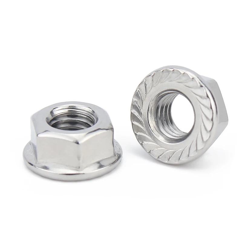Description Picture 4 of item5PCS/Lot M5 M6 M8 M10 Hex Rotate Left Nuts Reverse Thread Flange Nut A2 Stainless Steel