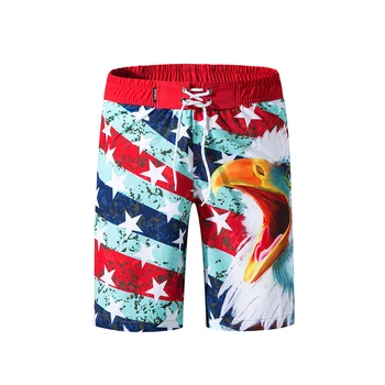 

Beach Pants Quick-drying Surfing Pants Digital Eagle Animal Printing Men's Shorts for Youth